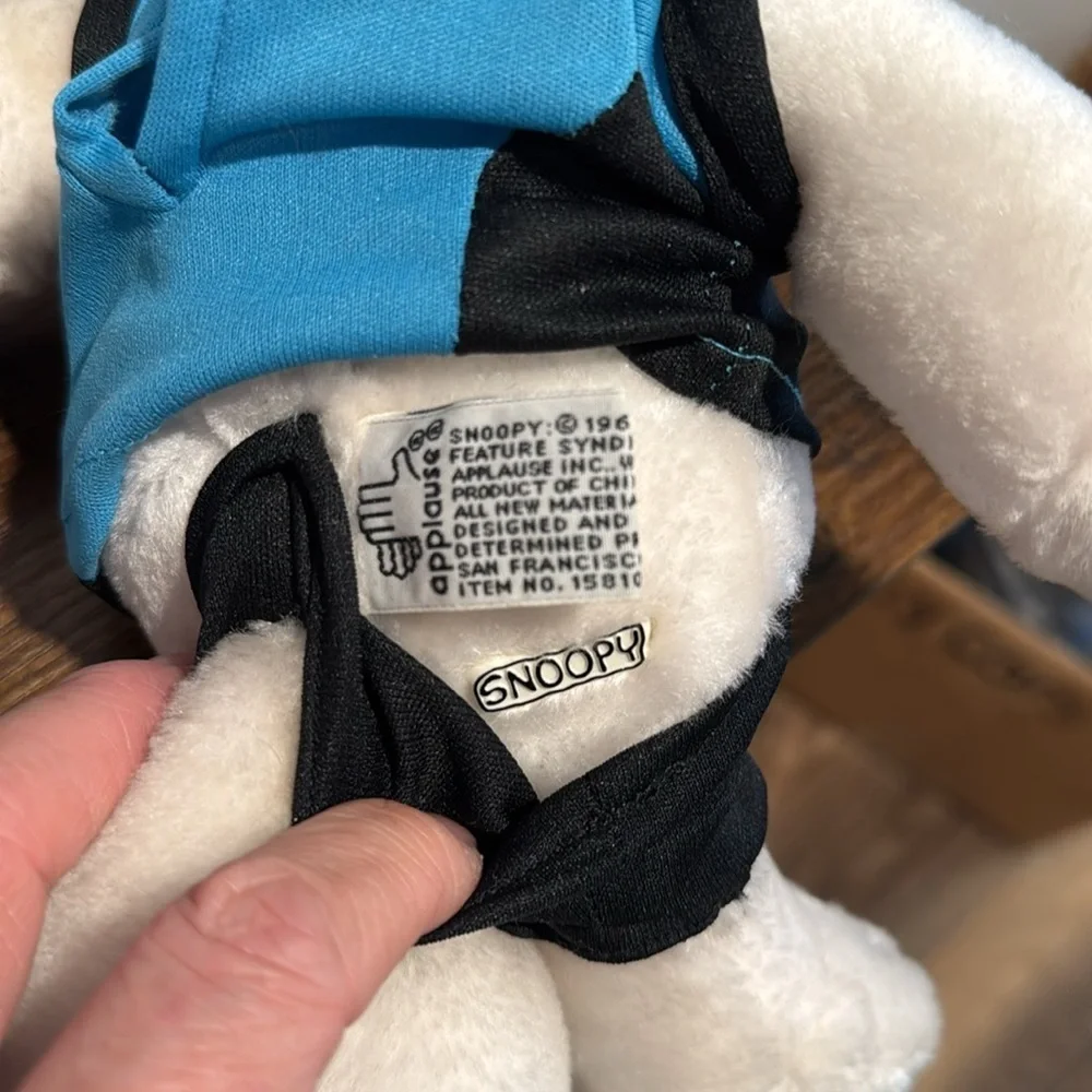 Snoopy Vintage Applause 1968 Bicycle Racing Plush Animal with tags